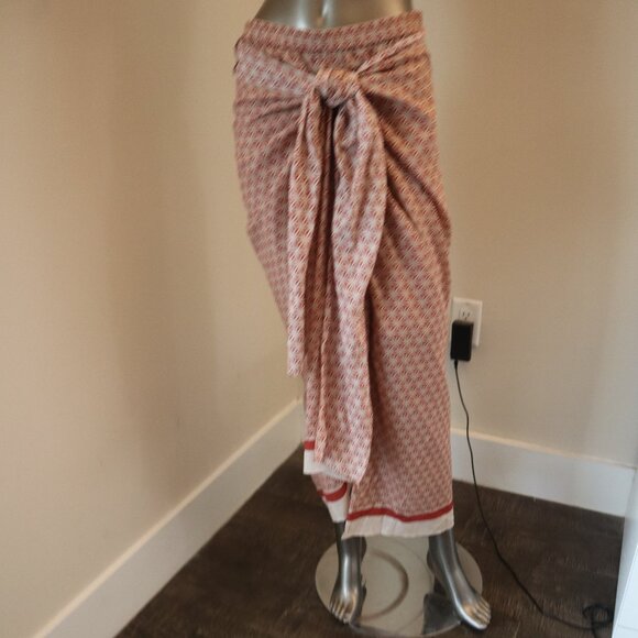 Brunello Cucinelli Sarong Skirt 100% Cotton Size 8 New Tag $1995 - Picture 4 of 6